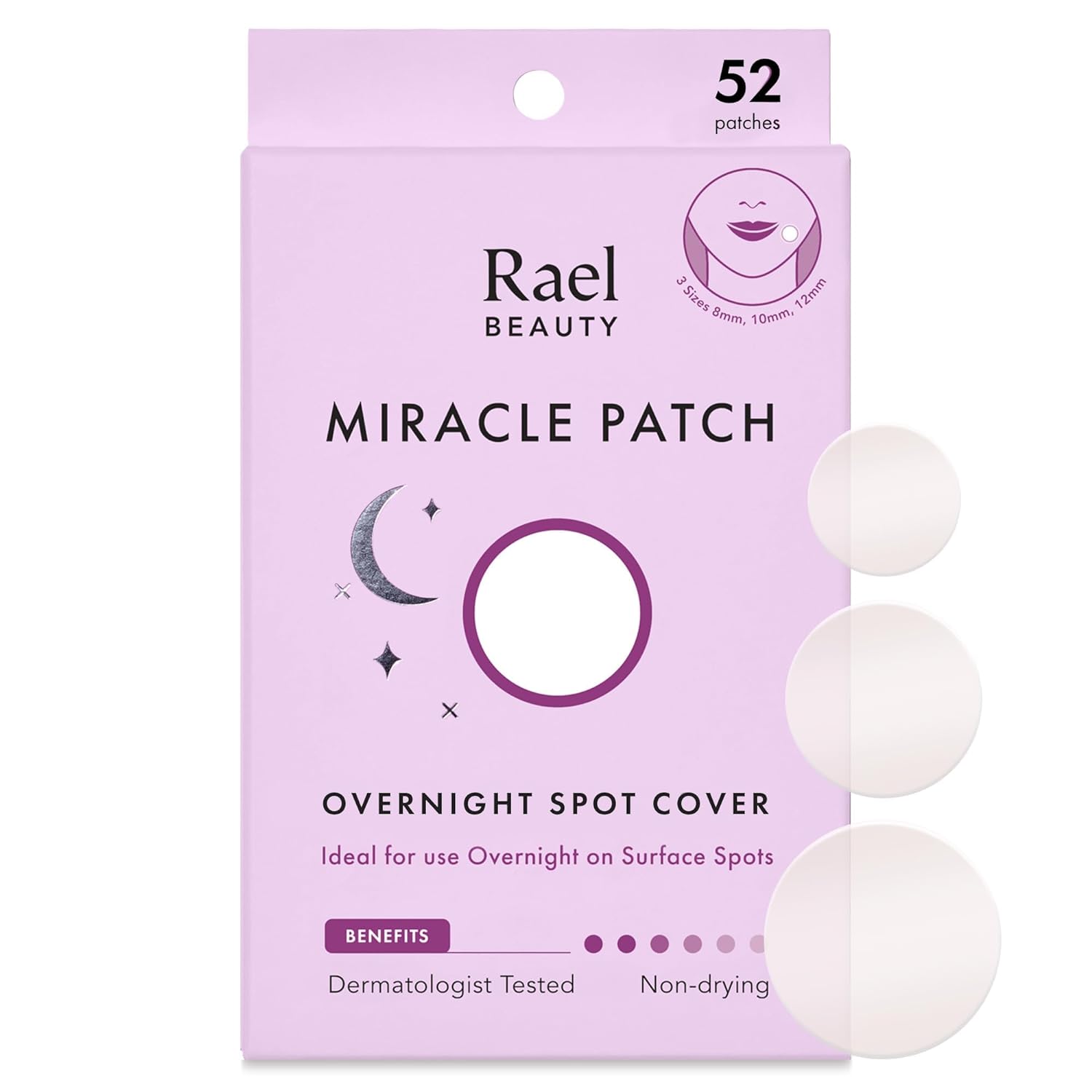 Miracle Overnight Spot Cover - Hydrocolloid Acne Patch for Face, Zit & Blemish