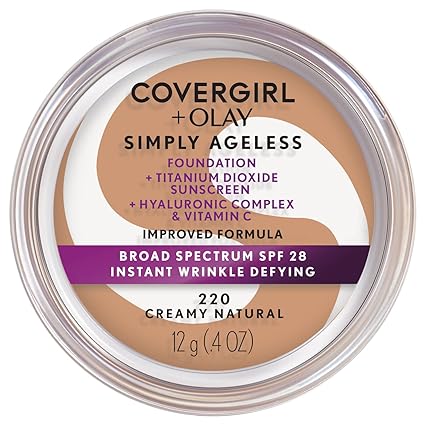 ACHIEVE A YOUTHFUL GLOW: Reduce the appearance of fine lines and wrinkles with this anti-aging foundation, promoting a more youthful complexion. MOISTURIZING FORMULA: Enriched with a hyaluronic complex and vitamin C, this foundation contributes to a healthier-looking skin by providing essential hydration. SUN PROTECTION: Formulated with SPF 28, this foundation helps safeguard your skin from the harmful effects of sun damage. FIND YOUR PERFECT MATCH: Explore a range of shades to discover the ideal color that complements your unique skin tone. ETHICAL BEAUTY: Leaping Bunny Certified by Cruelty-Free International, Covergirl products are cruelty-free and never tested on animals, ensuring a compassionate approach to beauty.