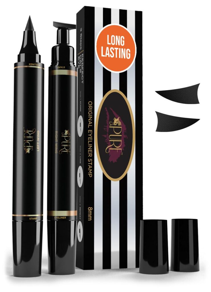 3. LA PURE Waterproof Liquid Eyeliner Stamp Winged Eyeliner Tool 2x Cat Eye Winged Eyeliner Stamp & Fine Tipped Pen Eyeliner