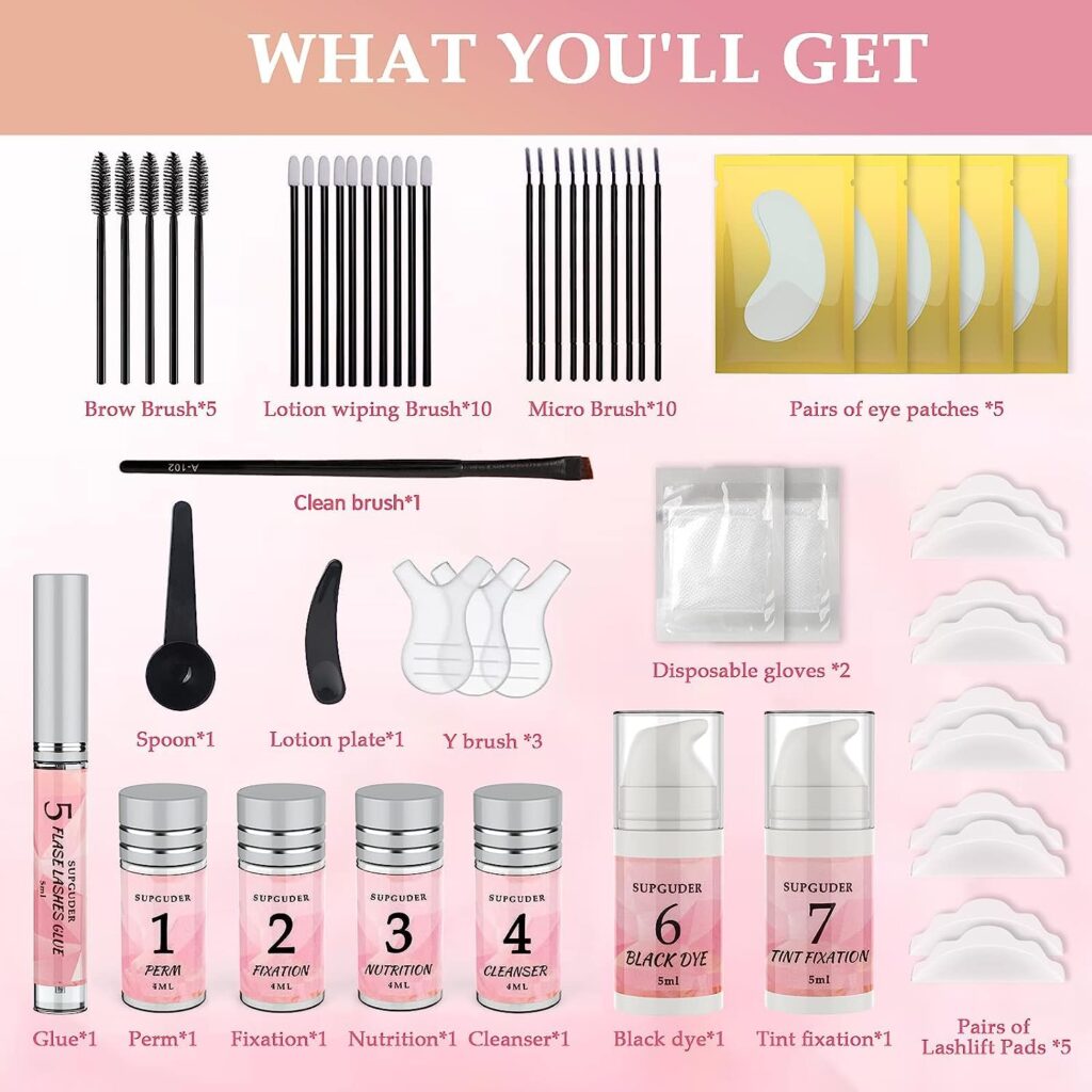 Professional Eyelash and Eyebrow Perm Kit Diy,Easy to Use at Home and Salon Supplies