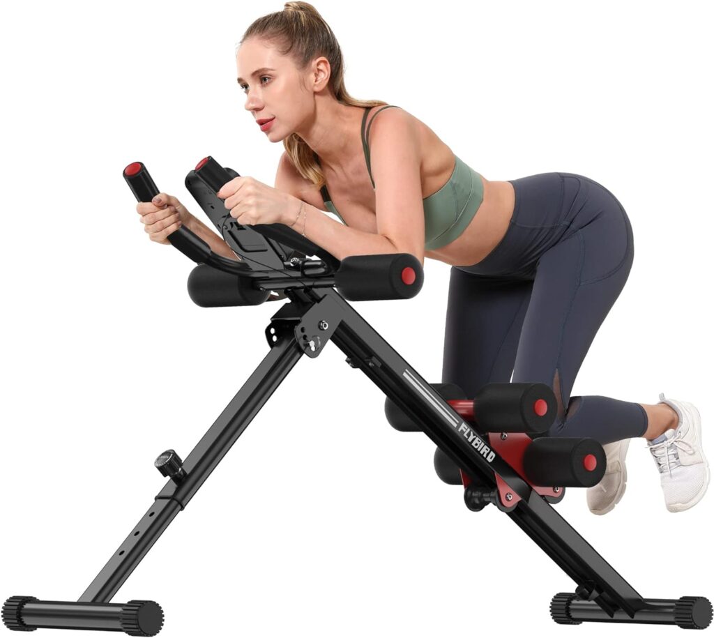 FLYBIRD Ab Workout Equipment: Adjustable Ab Machine Full Body Workout for Home Gym