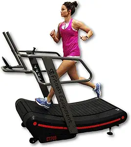 Self Generated Curved Commercial Exercise Workout Treadmill