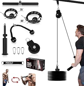 Mikolo Fitness LAT and Lift Pulley System, Shoulder-Home Gym Equipment