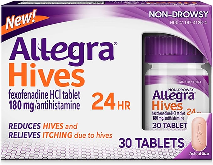 Allegra Hives Non-Drowsy Antihistamine Tablets